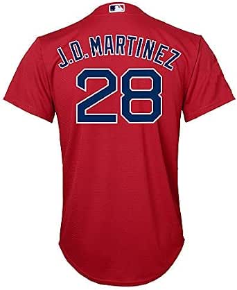 j.d. martinez 波士顿红袜队 red youth cool base 备用 replica 球衣